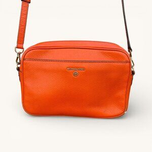 MICHAEL KORS Jet Set Charm Large East West Camera Crossbody 32H9GT9C4L Orange